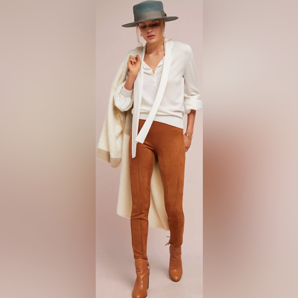 Anthropology Faux Suede Pants